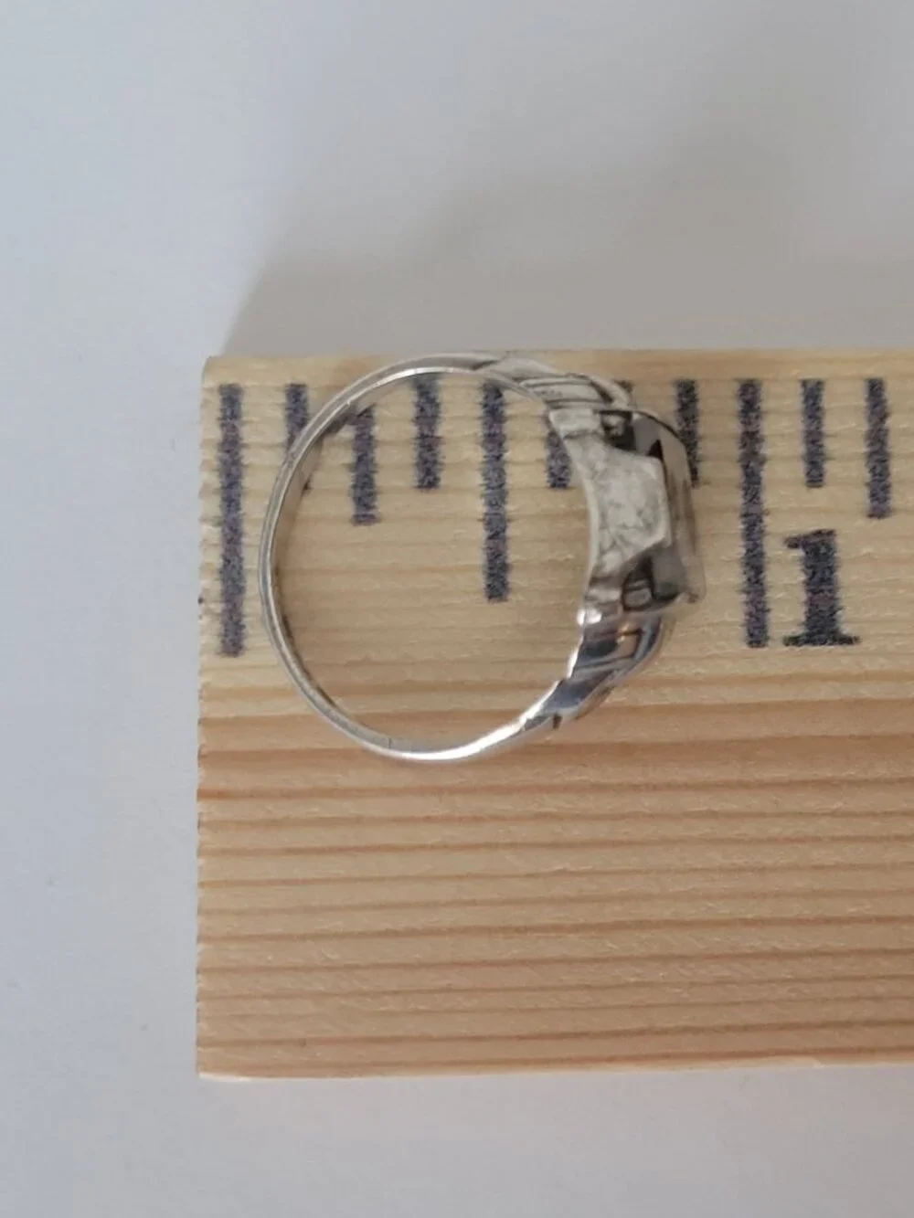 Art Deco Moss Agate Sterling Ring Ostby Barton Signet